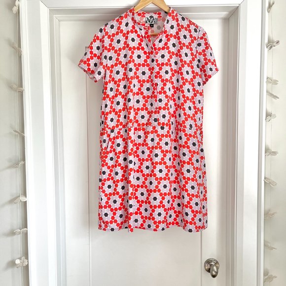 Dusen Dusen Oversized Tee Dress in Floral Tile - Picture 2 of 6
